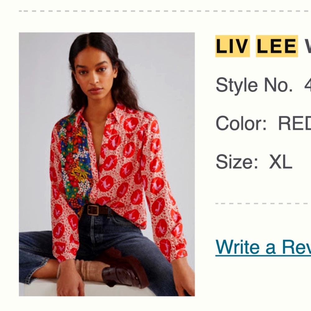 Liv Lee Whimsy Buttondown XL. Bought from Anthropologie!